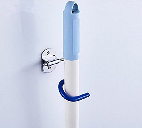 ASIBT 6 Pcs Broom Mop Holder 304 Stainless Steel S-Type for Cleaning Tools Organizer - Thumbnail 3
