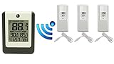 Ambient Weather WS-15-X3 Wireless 8-Channel Thermometer with Plastic Probe Thermometer with Three Remote Sensors