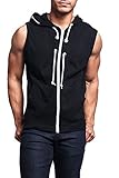 Eyelet Sleeveless Contrast Hoodie SL888 - I8D