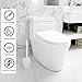 TOP BEAUTY Toilet Brush Cleaner Soft Bristles Toilet Bowl Brush and Holder for Bathroom Deep Cleaning Wall Mountable, White