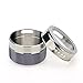 Stainless Steel Magnetic Spice Jars - Bonus Measuring Spoon Set - Airtight Kitchen Storage Containers - Stack on Fridge to Save Counter & Cupboard Space (Set of 36 PCS - Gray)