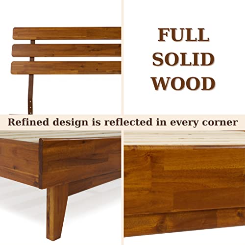 Bme Caden 15 Inch Deluxe Bed Frame with Adjustable Headboard Mid