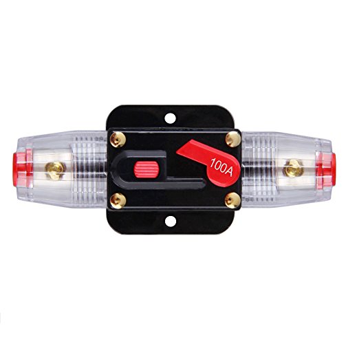 Cllena 12v-24v dc 100a car audio inline circuit breaker…