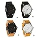 IEason,Popular Low-Key Minimalist Connotation Leather Men's Quartz Wristwatch (A)