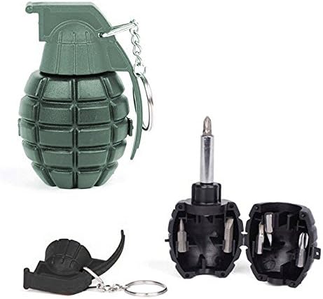 IREKO GRSDBLK Grenade Screwdriver Set Novelty Tools Gift, Black Color Only, Pack of 2
