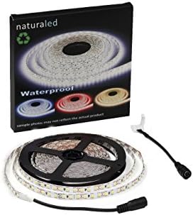 Flexible LED Strip Light 16.4ft 600 LEDs 3528 SMD Waterproof Cool White 6500K