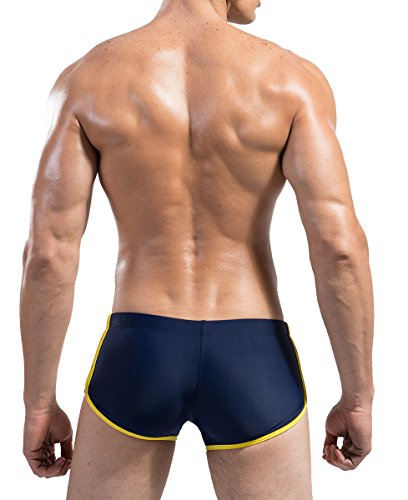 WUAMBO Men's Swimwear Tie Rope Sport Shorts,#2 Deep Blue,US M/Asia XL(Waist:32"-34") - Thumbnail 2