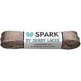 Derby Laces Rainbow Mirage Spark Shoelace for Shoes, Skates, Boots, Roller Derby, Hockey and Ice Skates (96 Inch / 244 cm)