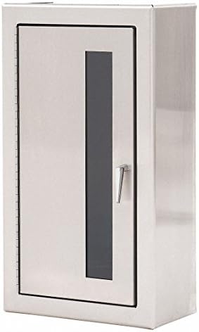Fire ExtinguisherCabinet, 20-1/2inH, SS
