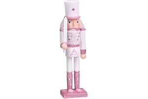 PASOLABE Christmas Nutcracker Figure 12 Inch Wooden Nutcracker Soldier Christmas Decorations Christmas Nutcracker Ornaments for Xmas Gifts (White Swordsmen Nutcracker)