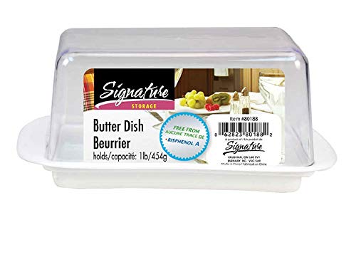 Butter Dish, Holds 1-lb (454g), 5.5x3.5x3.25 Inch