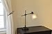 Light Accents Antique Style Desk Lamp with Black with Gold Trim and Frosted White Glass Shade Desk Light Table lamp