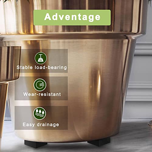 vensovo 1 Inch Pot Feet for Outdoor Planters 16 Pack Pot Risers Elevate up 1/2 inch, Rubber