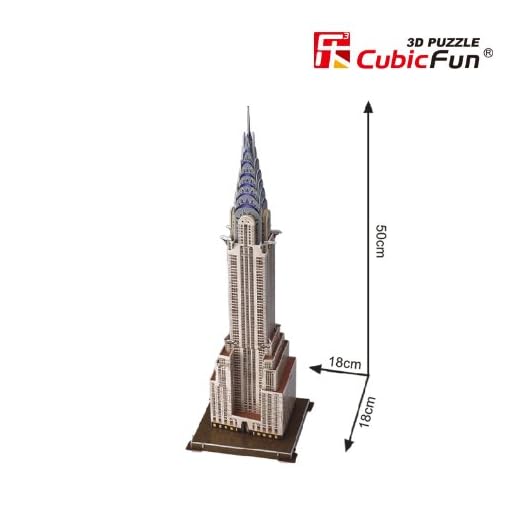 CubicFun C075h US Chrysler Building (New York) World's Great Architectures 3D Puzzle, 70 Pieces - Image 4