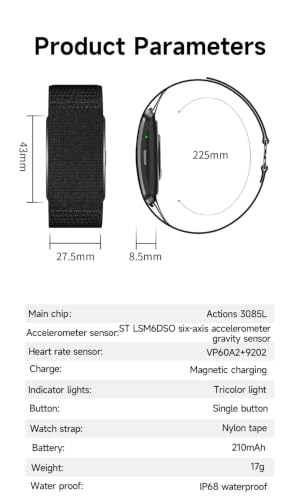 RizqMart Smart Fitness Tracker Watch for Men & Women, 24/7 Heart Rate & Sleep Monitor, 27 Sports Modes, 10-Day Battery, Waterproof Activity Tracker for Android