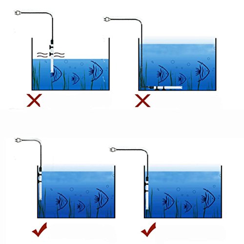 Baomabao Submersible Heater Heating Rod Aquarium Glass Fish Tank (25W)