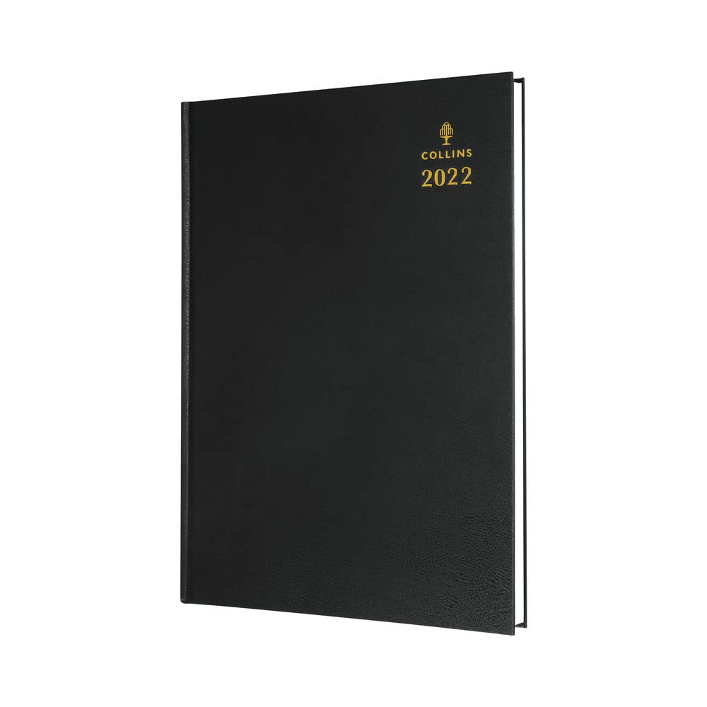 Collins Desk A4 Week to View 2022 Diary - Black