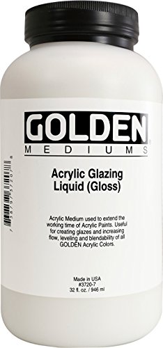 Golden Acrylic Medium, Glazing Liquid, 32 Oz, Satin