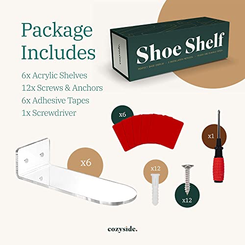 Floating Shoe Shelves for Wall 6 Shoe Shelf for Wall for Levitating