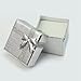 Bulk Lot 24Pcs Silver Square Jewelry Ring Gift Cardboard Box Present Case Holder