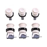 Reyann 6X Happ Type Standard Arcade Push Button with Microswitch for Mame / Jamma / Arcade Video Games - White Color