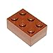 LEGO Parts and Pieces: 2x3 Reddish Brown Brick x50