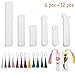 Whaline 6 Pieces Silicone Bookmark Mold DIY Transparent Resin Casting Jewelry Cat Mermaid Mould Craft Making with 12 Pieces Different Color Handmade Silky Tassels