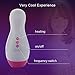 Mermaid Style Heating and Vibrating Function Male Masturbation Oral Sex Cup, Bombomda Rechargeable Waterproof Pocket Pussy Masturbator Men Stroker Blow Job Sex Toys (Rose Red)