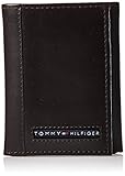 Tommy Hilfiger Men's Leather Cambridge Trifold Wallet, Brown, One Size