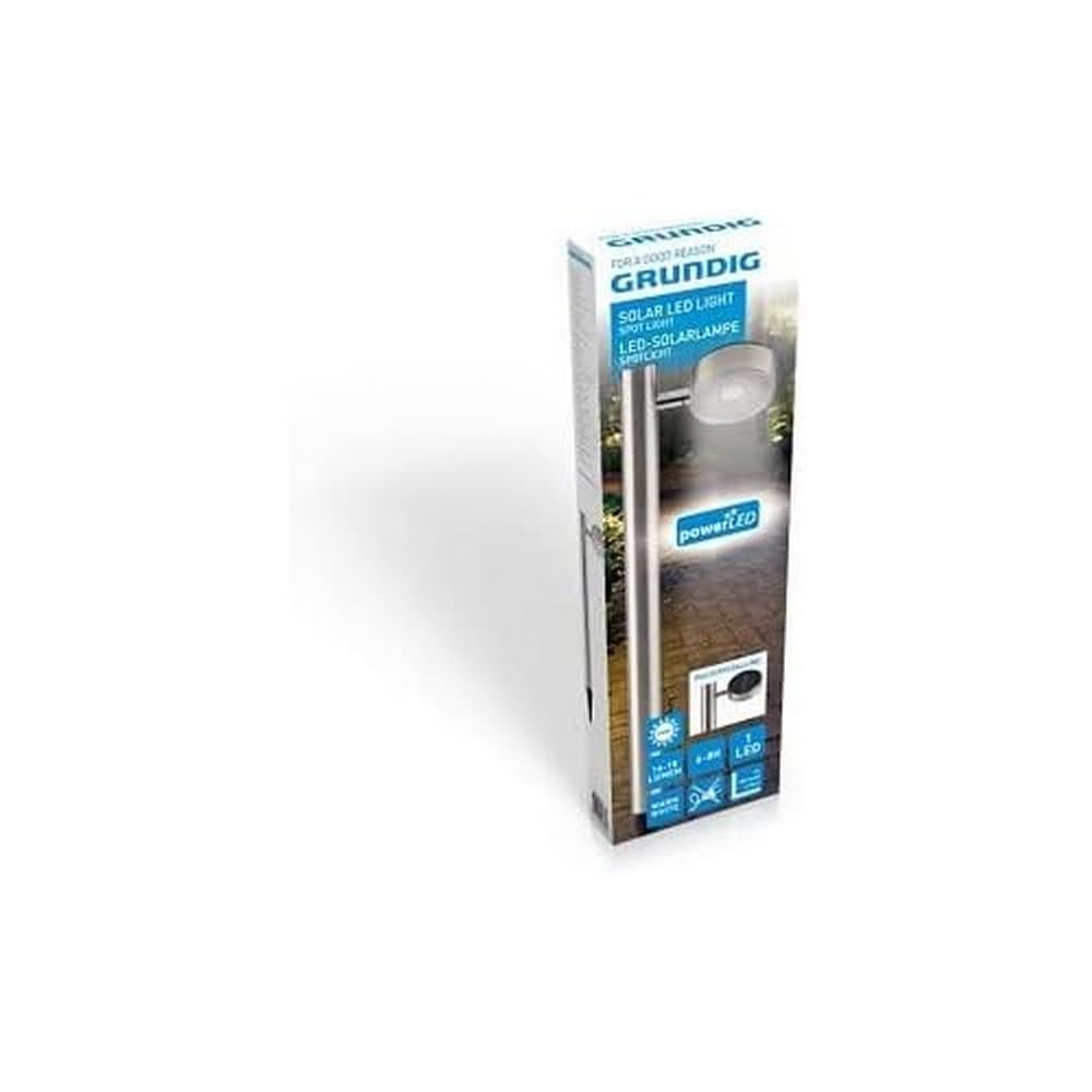 Grundig 89639 Solar Spotlight Chrome 8.6 x 65 x 16 cm Grey Size S