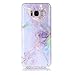 Wwwe Jewby Galaxy S8 Case, Bling Diamond Hard Case for Samsung Galaxy S8 with a Screen Protector (Marble E)