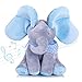 Abestest Plush Toy peek-a-Boo Elephant, Hide-and-Seek Game Baby Animated Plush Elephant Doll Present (Blue)