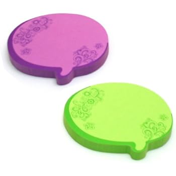Redi-Tag Thought Bubble Notes 2 Pads, 3 x 3 Inches, Neon Green/Purple (22102)