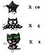 O.L. Toys Ovee Lando Black Cat Bat Star Balloons Birthday Party Decoration Set of 17