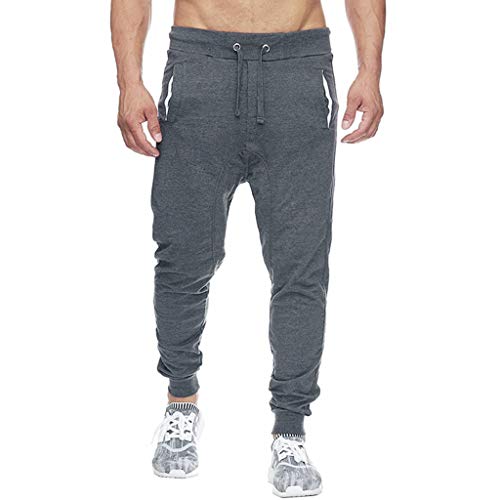 TIMEMEANS Casual Pants Mens Fashion Elastic Band Pocket Tight-Fitting Trousers - Thumbnail 4