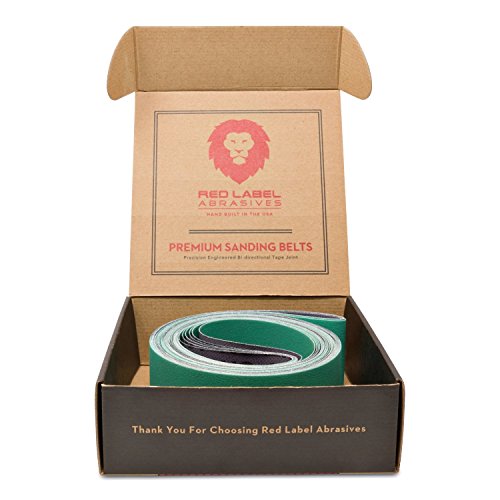 Red Label Abrasives 2 X 72 Inch 220 Grit Metal Grinding Ceramic Sanding