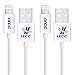 iXCC Element II Lightning Cable 6ft, iPhone Charger, for iPhone 7 6s 6 Plus, SE 5s 5c 5, iPad Air 2 Pro, iPad Mini 2 3 4, iPad 4th Gen [Apple MFi Certified](2Pack White)