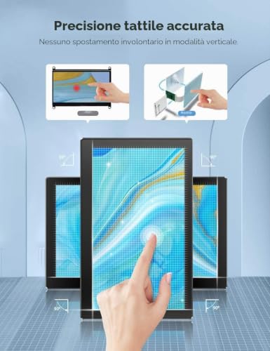 EVICIV 10.1 Inch Portable Capacitive Touchscreen Monitor for Raspberry Pi 5/4/3/2/Zero/B/Windows, 1920 x 1200 IPS Portable Screen