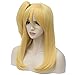 Aosler Wig Ponytail for Women Middle Length Golden Cosplay Party Costume Wigs with 1 Short Ponytail Clip