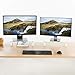 VIVO Dual Glass Ergonomic Universal 15.7 inch Tabletop Monitor Risers | Mid-Sized Desktop Stands for Computer Monitor, TV, Laptop, Notebook, and More (STAND-V000TP)thumb 3