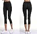 Joyshaper Capri Leggings for Women High Waisted Workout Compression Black Yoga Pants Girls Cropped Tights(Black Capris, S)