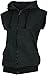 Angel Cola Men's Sleeveless Hoodie Zip Up Cotton Vest Dark Gray M