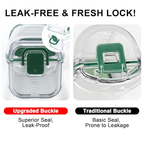 Side Open Salad with Anti-Leak Compartment for Dressings - Portable Meal Prep Containers Reusable Salad Bowl for Office, Gym, Picnic and Travel