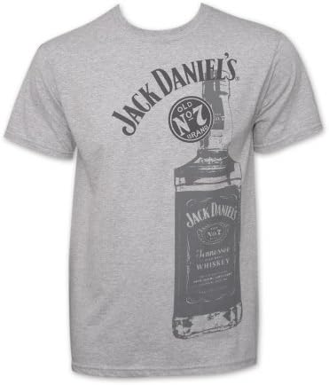 Jack Daniels 22799L Jack Daniels Whiskey Bottle Logo T-Shirt44; Large