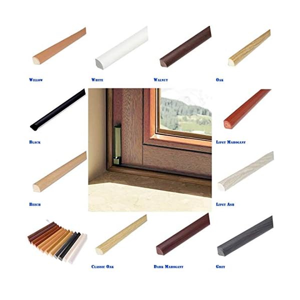 13mm uPVC Quadrant Trim Gap Filling Window Door 1M Plastic Skirting