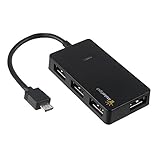 MakerSpot Micro USB OTG Hub for Raspberry Pi Zero 4 Port High Speed Sync and Charging Dongle Extension Cable Adapter Also Works with Android Tablet Raspbian Jessie Linux