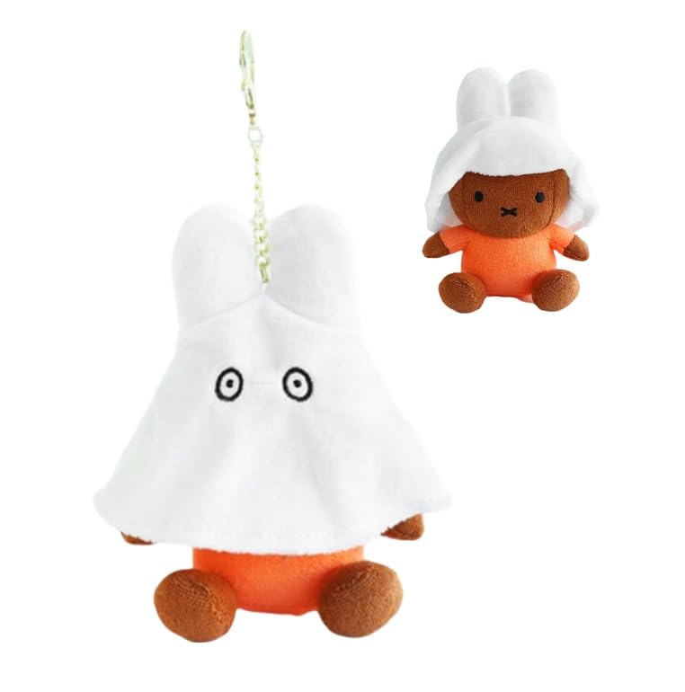 MSGlobal Cute Plush Keychain with Fun Ghost Cape