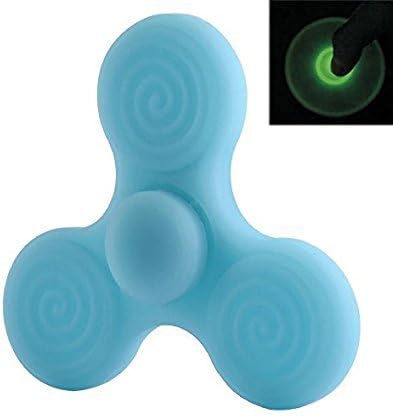 Original EDC hand spinner fidget toys, fidget spinners, relieves your ADHD Finger Spinner Anxiety Stress Relief Toy (Tri-Luminous blue)