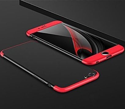 AccWorld® 3-In-1 Full 3D Slim Fit GKK 360 Degree Protection Hybrid Hard Bumper Back Case Cover for Apple Iphone 7 - Black & Red