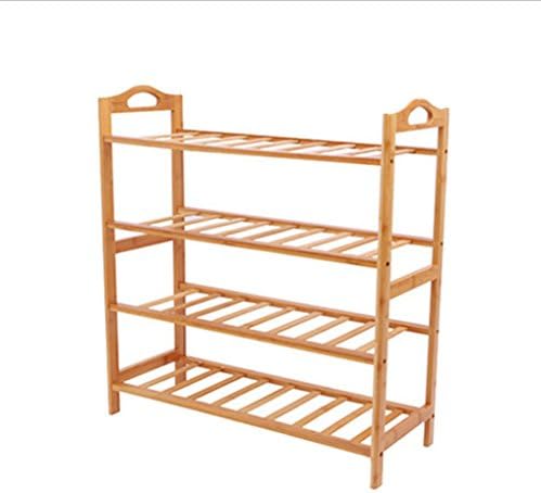 100% Natural Bamboo 4-Tier Shoe Rack Entryway Shoe Shelf Storage Organizer ULBS94N